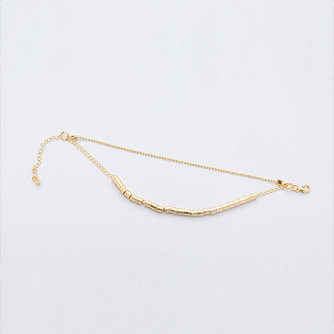 Pulseira Dupla de Correntes Folheada