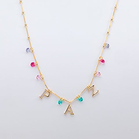 Colar Paz Zirconia Folheado