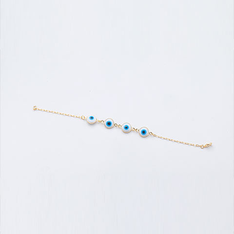 Pulseira Olho Grego Folheada