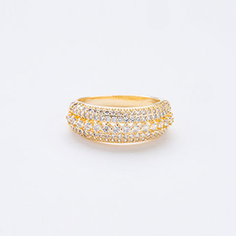 Anel Cravejado de Zirconia