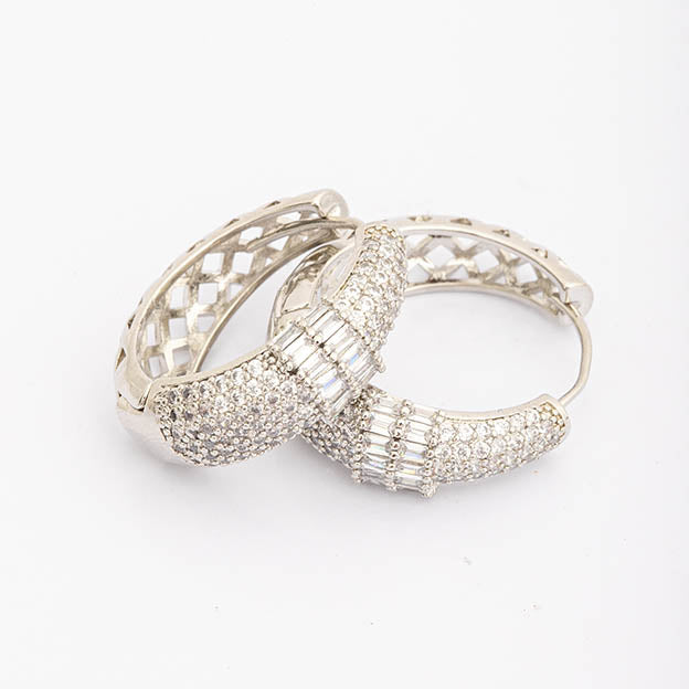 Argola Grossa Zirconia Grande