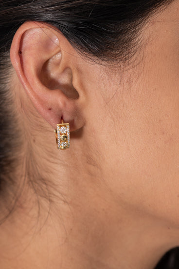 Brinco Argola Zirconia Folheada