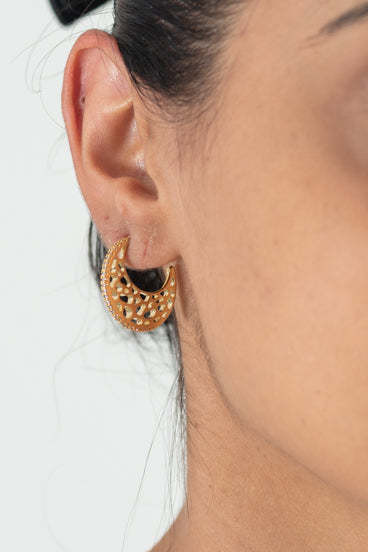 Argola Zirconia Folheada