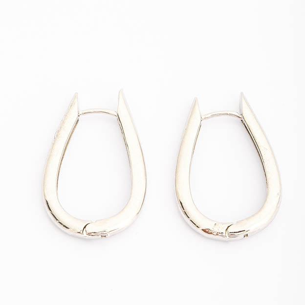 Argola em tubo articulada lisa prateada