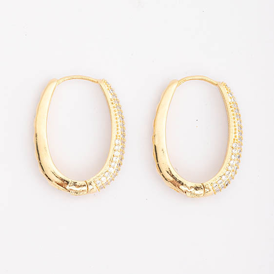 Argola Articulada Cravejada com zirconias