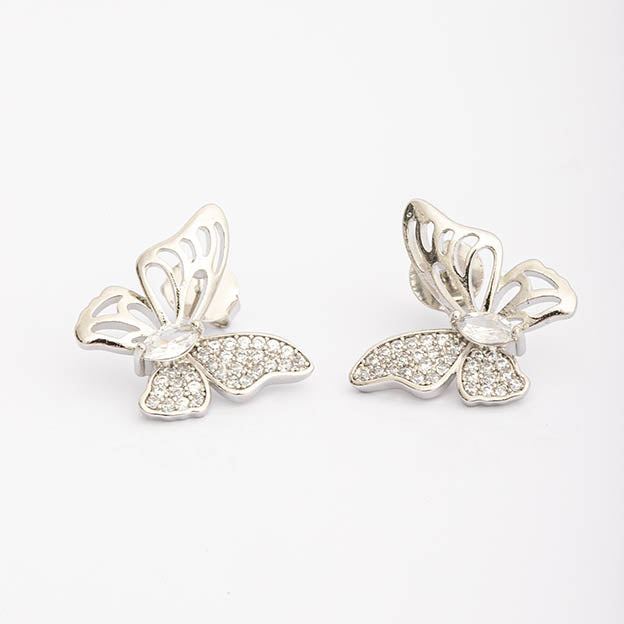 Brinco Borboleta com Zirconia