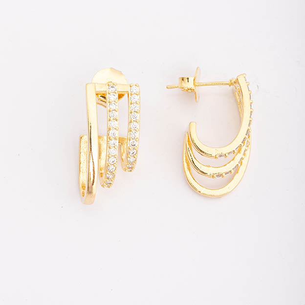 Brinco tres voltas com zirconia e metal