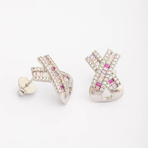 Brinco X Zirconia Prateado