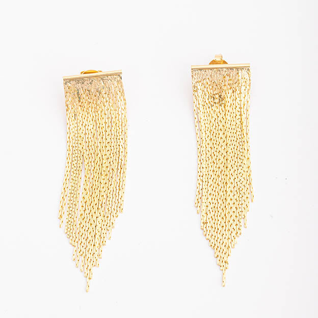 Brinco Franja Metal Dourado