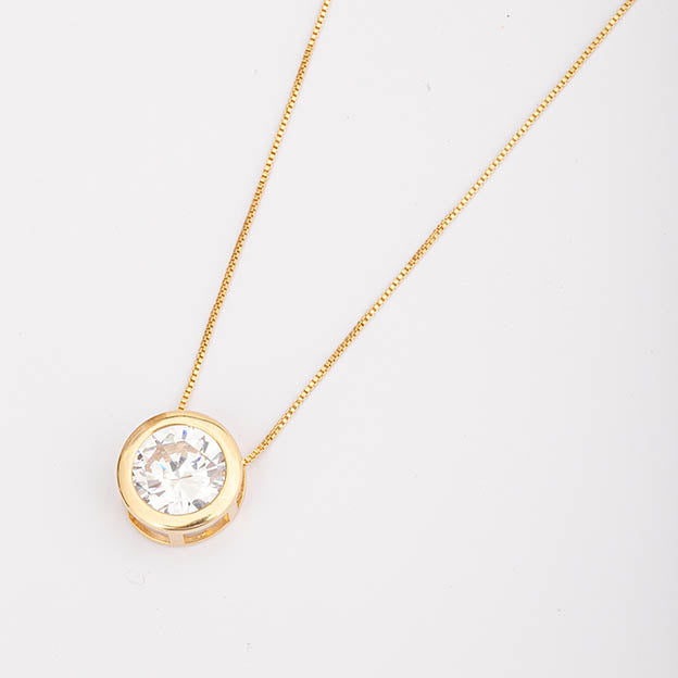 Colar Ponto de luz grande dourado