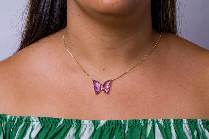 Conjunto de Borboleta Folheada