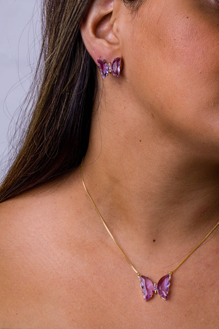 Conjunto de Borboleta Folheada