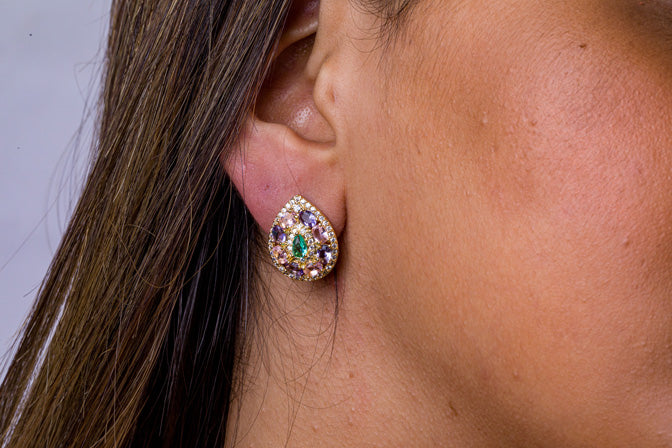 Conjunto Gota Colorida Folheado