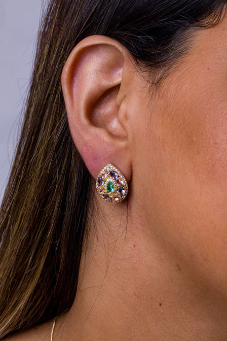 Conjunto Gota Colorida Folheado