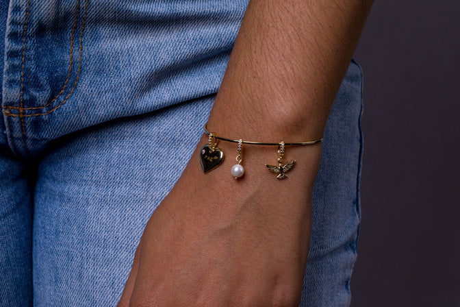 Pulseira Paz Folheada