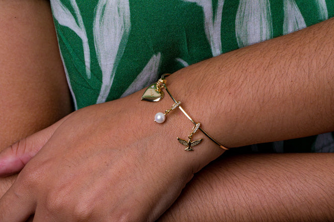 Pulseira Paz Folheada