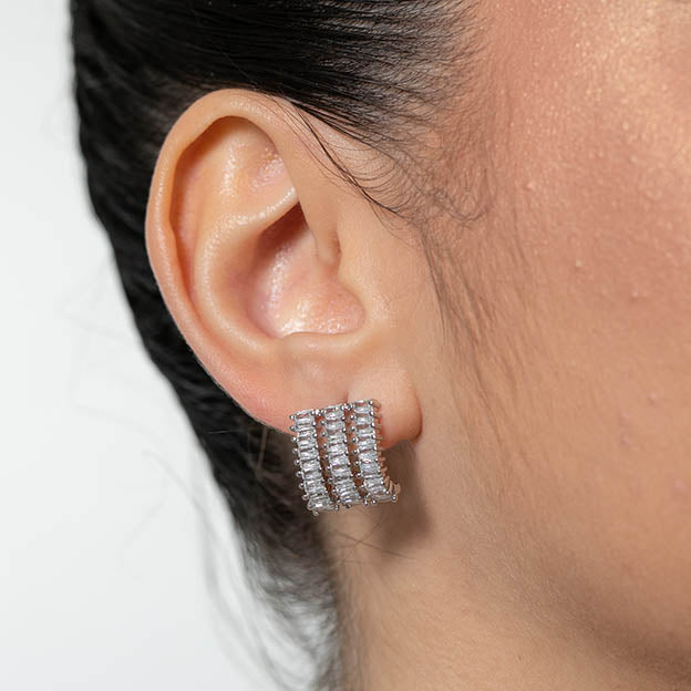 Brinco 3 fileiras de navete