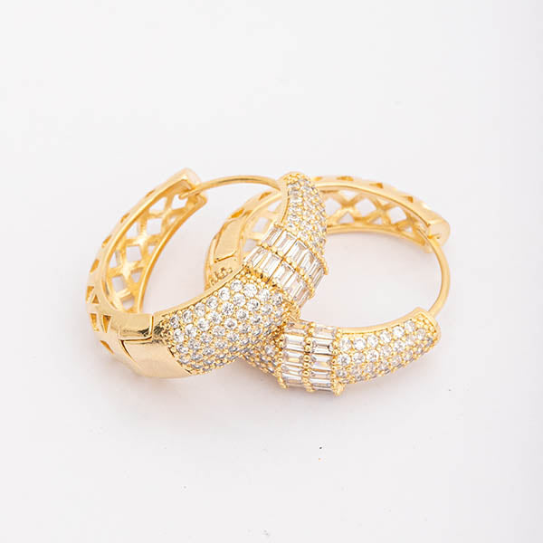 Argola Grossa Zirconia Grande