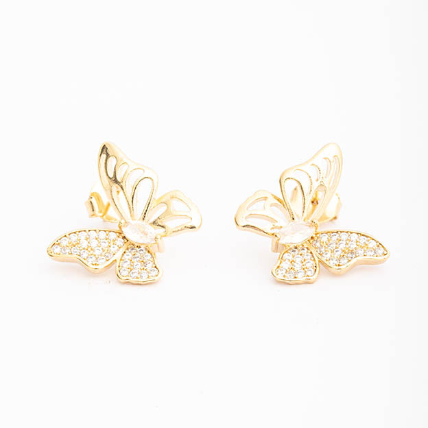 Brinco Borboleta com Zirconia