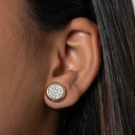 Brinco Redondo com Zirconia